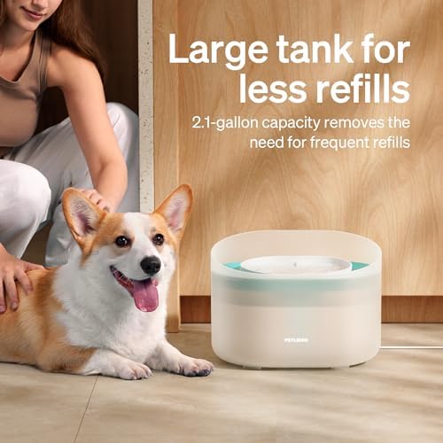 PETLIBRO Replacement Filters for Capsule Dog Fountain PLWF008, 4 Month Set of Filters for Dog Water Dispensers, 8 Count Pack, White