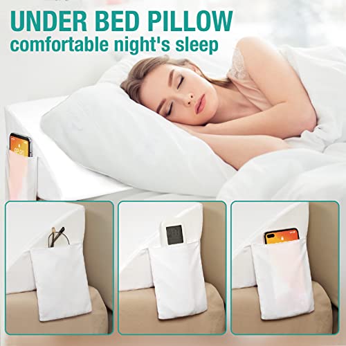 Vekkia Cal King Bed Wedge Pillow for Headboard Gap/Headboard Pillow/Mattress Wedge/Bed Gap Filler，Bolster Pillow Close Gap Between Mattress and Headboard(White 72"x8"x6")