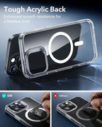 ESR for iPhone 16 Pro Max Case, Compatible with MagSafe, Shockproof Military-Grade Protection, Magnetic Phone Case for iPhone 16 Pro Max 6.9 inch, Clear