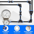 Air Line Tubing Kit, 3/8" OD DOT Air Line 50 FT(15 m) SAE j844 PA Nylon Air Hose Tubing and Push to Connect Fittings for Air Brake System Or Fluid Transfer, 29 Pcs Compressed Accessories Kit