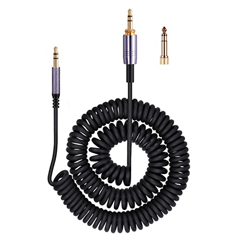 Solo4 Cord Coiled Audio Cable Replacement for Dre Beats Studio3 / Studio Pro/Solo 3 Wireless Noise Cancelling Headphones, 3.5mm(1/8") Extension Wire Compatible with iPhone PS5 Xbox One, 14ft