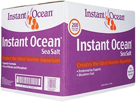Instant Ocean Sea Salt for Marine Fish Tank Aquariums, Nitrate & Phosphate-Free