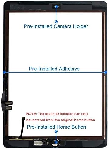 for iPad 6 (6th Gen 2018) A1893 A1954 Screen Replacement Glass Touch Digitizer Repair Kit with Home Button & Tools - Only for iPad 6 6th Generation (White)