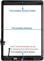 for iPad 6 (6th Gen 2018) A1893 A1954 Screen Replacement Glass Touch Digitizer Repair Kit with Home Button & Tools - Only for iPad 6 6th Generation (White)