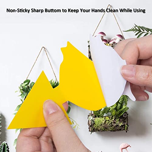 24 Pack Sticky Traps for Indoor Outdoor Natural Pest Control, Fruit Fly Trap and Fungus Gnat Traps for House Plants, Whitefly, Mosquito Bits, Flying Insects, Fly Traps Save Your Plants (Yellow)