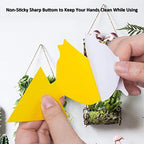 24 Pack Sticky Traps for Indoor Outdoor Natural Pest Control, Fruit Fly Trap and Fungus Gnat Traps for House Plants, Whitefly, Mosquito Bits, Flying Insects, Fly Traps Save Your Plants (Yellow)