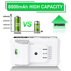 DSANKE 6.0Ah 24VBAT-LTE Replacement Lithium Ion Battery for Snow Joe and Sun Joe 24V Battery Compatible with Snow Joe&Sun Joe 24BAT-LTX 24VBAT-LTW 24VBAT-LTE 24VBAT-LT 24VBAT 24VBAT-XR