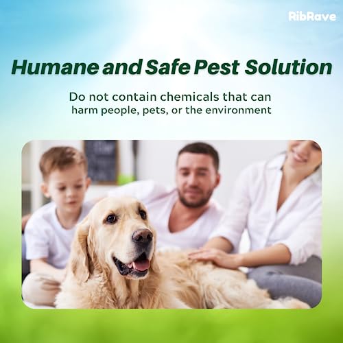RibRave Mice Repellent for House, Natural Mice Repellent Pouches, Peppermint Oil to Repel Mice and Rats, Rodent-repelling Repellent Mouse Deterrent, 10 Packets
