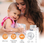 Wearable Breast Pump Milk Collector Cup Accessories,Compatible with 24mm TSRETE/kmaier/eulumap/Momcozy S9/S12 Wearable Breast Pump,Upgrade Duckbill Valve with Free Rotation,Extra 5pcs Flange Inserts