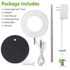 LORDEM Grow Light, LED Plant Light for Indoor Plants Growing, Full Spectrum Desk Growth Lamp with Automatic Timer for 4H/8H/12H, 4 Dimmable Levels, Height Adjustable 9.8"-30.6", Pack of 2