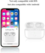 Compatible for AirPods Pro Charging Case Replacement, Compatible for Wireless AirPods Pro Charger Case with Bluetooth Pairing Sync Button,660 mAh Internal Large Battery