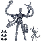Already Assembled T13 Action Figure Accessories,Dummy 13 T13 Multi-Jointed Movable,for Collectors Desktop Decorations t-13 Movability 3D Printed Toys (Gray)