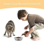 5 PCS Cat Bowls Whisker Friendly, Shallow Wide Flat Cat Food Bowls Stainless Steel,Metal Cat Dishes Whisker Fatigue Relief,Replacement Basic Cat Plates for Elevated Stand,Dishwasher Safe…