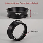 54mm Espresso Dosing Funnel, Magnetic Dosing Funnel with 8 Magnets, Espresso Accessories Coffee Dosing Ring Compatible with 54mm Breville Portafilter Series(Black)