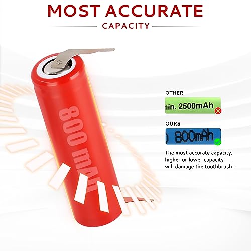 800mAh Electric Toothbrush Battery Compatible with Philips Sonicare Replacement Parts HX89 HX91 HX99 Series with Solder Wire and Rapid Disassemble Tools Set