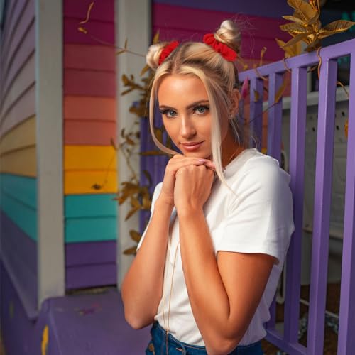 20 Pack Satin Hair Accessories for Women - Bow Scrunchies, Bunny Ear Hair Ties with Tails for Thick Hair and Girls