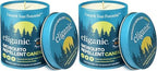 Cliganic Natural Mosquito Repellent Candle (9oz, Pack of 2) | Citronella, DEET Free, Essential Oil Infused for Outdoor, Camping | Burns 40 Hours