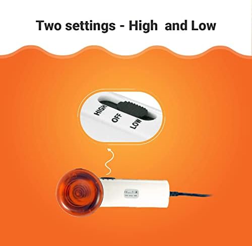 M PAIN MANAGEMENT TECHNOLOGIES Red Light Therapy Infrared Heating Wand by Theralamp – Handheld Heat Lamp Includes Replacement Bulb – Provides Muscle Pain Relief and Increased Blood Circulation