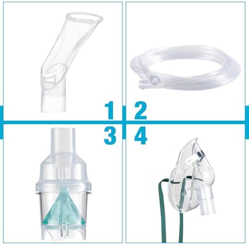 2 Piece Nebulizer Replacement Kit for Adult White