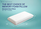Vaverto Queen Size Gel Memory Foam Pillow - Ventilated, Orthopedic, Contoured Support, Cooling, Ideal for Side & Back Sleepers, with Viscose Made from Bamboo Cover - Essential for College Dorms