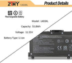 LK03XL L09281-855 Battery Replacement for HP Envy X360 15-bp 15-bq 15-cn 17-ae 17-ce 17-bw 15-cr0xxx 15m-bp1xx 15m-cn0xxx 15-cn1xxx 15m-cp0xxx 15m-bp0xx bq021dx bp112dx 17m-ce1013dx ce0xxx ae0xxx