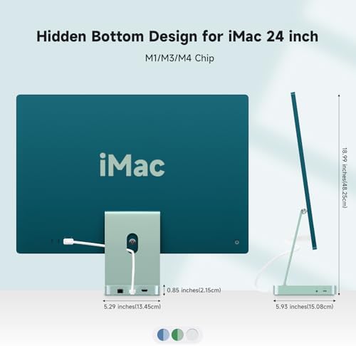 Minisopuru iExpandMate DS802PRO iMac Accessories with 4K@60Hz HDMI, USB C Charging, 2.5GbE, 4TB M.2 SSD Enclosure, USB C Hub for iMac 24 inch M1/M3/M4, iMac Hub with 4xUSB, SD/TF, Audio | Green