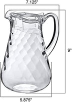 Amazing Abby - Droply Whirly - Plastic Pitcher (64 oz, 2 Quart), Clear Water Pitcher with Lid, Fridge Jug, BPA-Free, Shatter-Proof, Great for Iced Tea, Sangria, Lemonade, Juice, Milk, and More