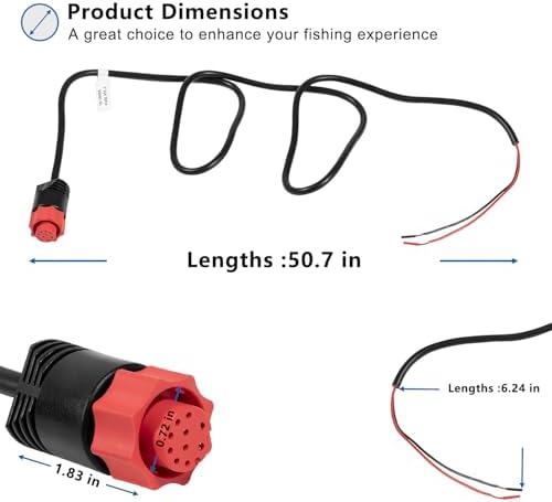 000-14041-001 HDS/Elite/Hook Power Cable Replacement, 3 Foot, 2-Wire Power Only Fits for Lowrance HDS, Elite FS, Elite Ti2, Hook, Mark