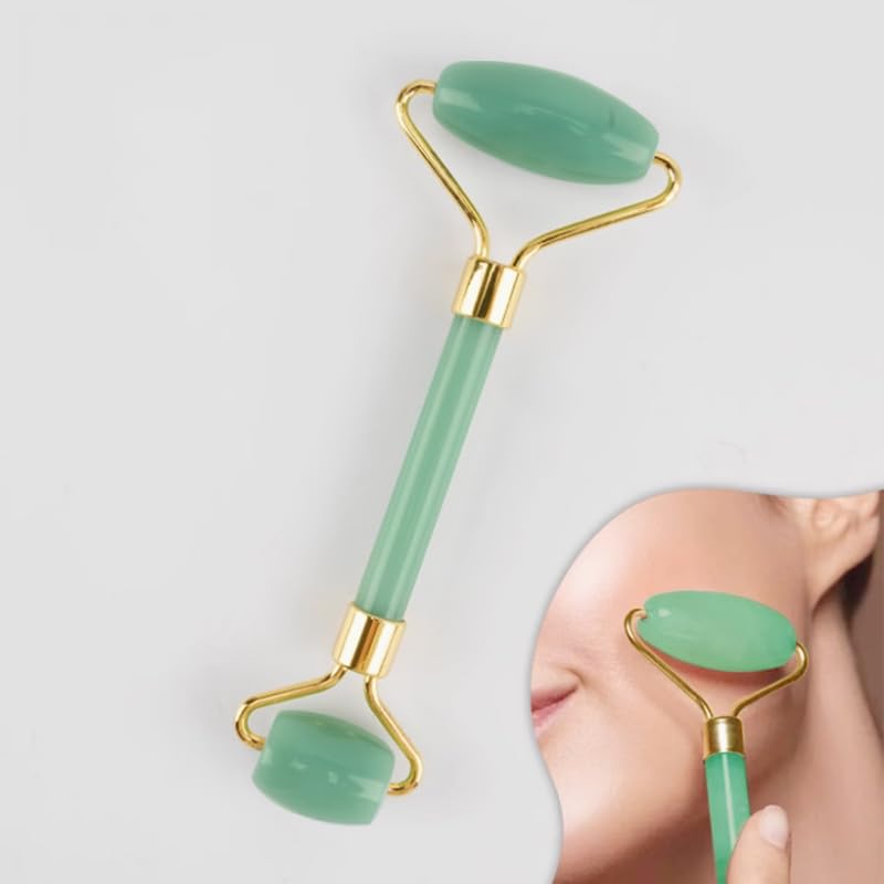 LED Silicone Mask Accessories, Home Skin Care Accessories for Wrinkles, Gua Sha Facial Tool and Jade Roller Set, Face Mask Aids, Christmas Stocking Gift for Women, Green