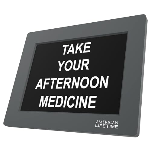 American Lifetime 【New 2024】 Dementia Clock Large Digital Clock for Seniors, Digital Clock Large Display with Custom Alarms, Clock with Day & Date for Elderly, Large Number Digital Clock Grey