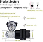 iBrightstar 9-30V Super Bright Low Power Dual Brightness 3157 3156 3056 3057 LED Bulbs with Projector Replacement for Tail Brake Lights, Brilliant Red