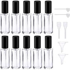Segbeauty Perfume Atomizer Travel, 10pcs Portable Mini Refillable Perfume Bottles Kits, 10ML Scent Pump Case Empty Glass Toiletries Supplies Containers Travel Size Spray Bottles Accessories Set Clear