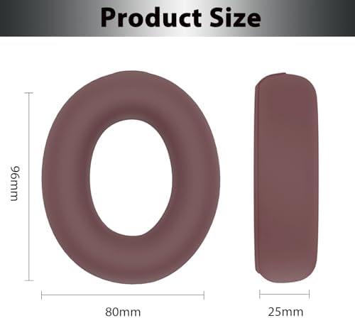 Adhiper Sweat Ear Covers for Beats Studio Pro Headphones, Silicone Headphone Case Covers for Beats Studio Pro Accessories, Washable & Sweat Proof Ear Pads Cover - Brown