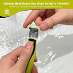 4-Pack replacement blades with 3 Guide Combs,Compatible with Norelco One blades Suitable spare blades QP14xx、QP25xx、QP26xx、QP27xx、QP28xx