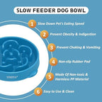 4 Cups Slow Feeder Dog Bowls Large Breed, Anti-Choking Pet Supplies, Maze Dog Food Bowl, Puzzle Feeder That Slow Down Eating 2PCS