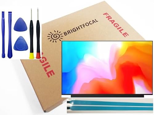 BRIGHTFOCAL New Screen Replacement for B156XTK02.0 Touch + Digitizer 15.6 HD 1366x768 Touchscreen Slim High End LCD LED Display with Tape and Tool