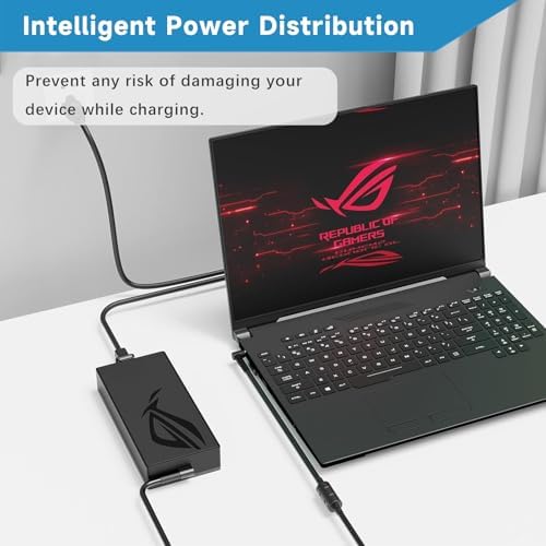 230W ROG Zephyrus Charger for Asus ROG Zephyrus S GX531GW GX701GX GX701GW GX701GV GL702V GX501V Strix Scar II GL704GM-DH74 GL703GM-DS74 Gaming Series Laptop AC Power Adapter Replacement Power Cord