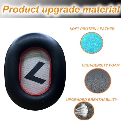 Voyager 8200 Ear Pads Replacement EarPads Ear Cushion Compatible with Plantronics Voyager 8200 UC/Plantronics Backbeat Pro2 Headphone High Density Memory Foam