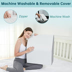Loeysu Leg Elevation Wedge Pillow with Cooling Gel Memory Foam Top，Flat Top Bed Wedge Pillow for Leg and Back Support, Improving Blood Circulation, Alleviating Lower Limb and Back Pain
