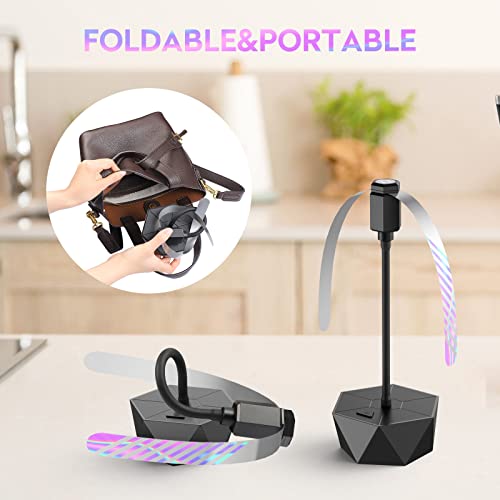 PIMAG Holographic Blade Fans - Fly Repellent for Picnics, Parties, Restaurants - Keep Flies Away - 4 Pack