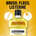 Listerine Original Antiseptic Oral Care Mouthwash to Kill 99% of Germs That Cause Bad Breath, Plaque and Gingivitis, ADA-Accepted Mouthwash, Original Flavored Oral Rinse, 1 L