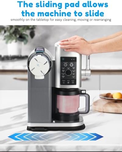 Sliding Pad for Ninja Swirl by Creami Ice Cream and Soft Serve Maker NC701 - Quickly Slide Ice Cream Maker on Table - Convenient Storage Strap - Accessories for Ninja Swirl Creami Maker