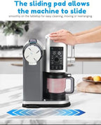 Sliding Pad for Ninja Swirl by Creami Ice Cream and Soft Serve Maker NC701 - Quickly Slide Ice Cream Maker on Table - Convenient Storage Strap - Accessories for Ninja Swirl Creami Maker