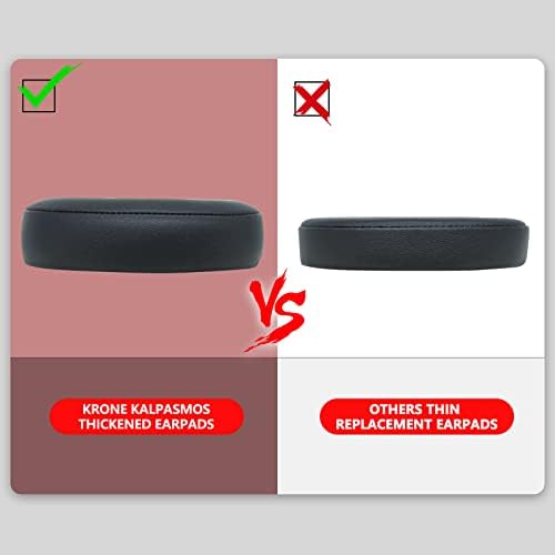 Krone Kalpasmos's Beats Solo 3 Earpads Replacement, Beats Solo 2 Earpad Replacement, Premium Protein Leather Memory Foam with Kits, Superb Comfortable – Black