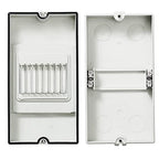 QILIPSU 4 Way Outdoor Breaker Box IP65 PC/ABS Alloy Plastic Din Rail Power Distribution Enclosure with Clear Cover, Bus Bars and DIN Rail (4 Way)