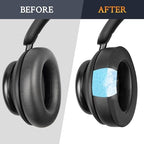 SOULWIT Cooling Gel Earpads Replacement for Anker Soundcore Space Q45 Headphones, Ear Pads Cushions with Ice Silk Fabric, High-Density Noise Isolation Foam - Black