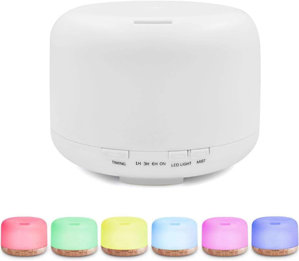 ZENVES 550ml Premium, Essential Oil Diffuser with Remote Control, 5 in 1 Ultrasonic Aromatherapy Fragrant Oil Humidifier Vaporizer, Timer and Auto-Off Safety Switch