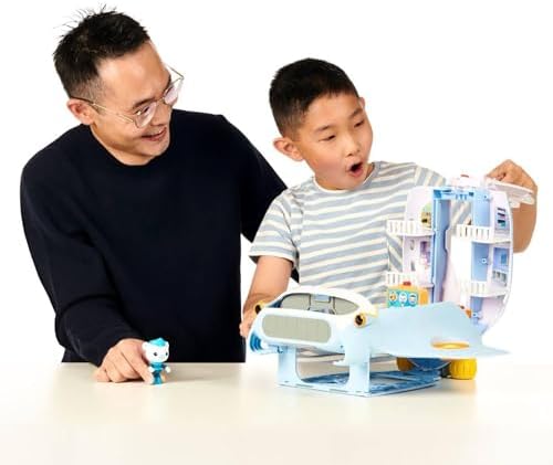 Octonauts Above & Beyond | Octoray Transforming Playset | 7 Pieces | 25+ Lights and Sounds, Multicolor, includes Figure, Playset, 3 Accessories, 3 AAA Batteries