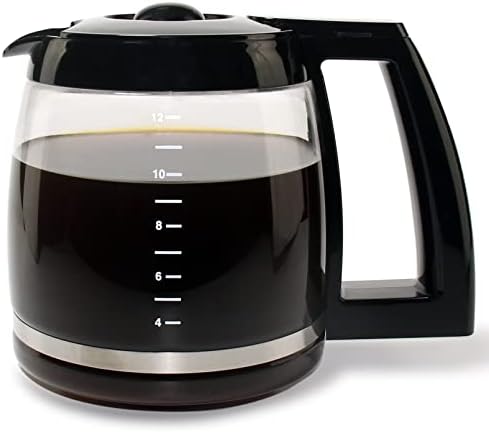 12-Cup Replacement Glass Carafe for Cuisinart Coffee Maker Models CHW-12, CHW-12P1, DCC-1100BK, DCC-1200, DCC-2650, DGB-550BK, DGB-550BK1 DGB-625BC, DGB-700BC, and SS-12 Part# DCC-1200PRC
