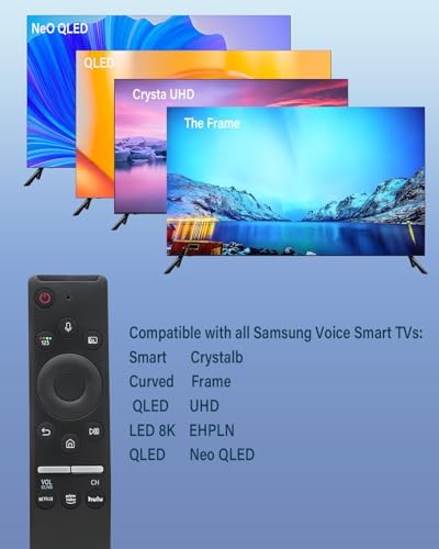 BN59-01312A Voice Universal Remote Control Replacement， for Samsung Smart TV Remote Control. for 2018-2024 Smasung Smart TV The Frame Crystal UHD Neo QLED 4K 8K